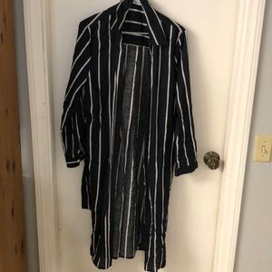 CJLA ultra lightweight striped cardigan